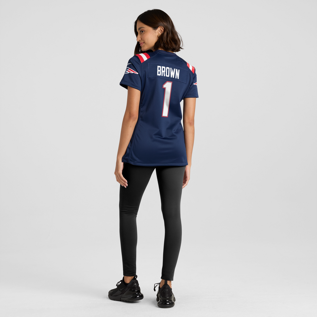 A.J. Brown New England Patriots Women's Game Jersey - Navy