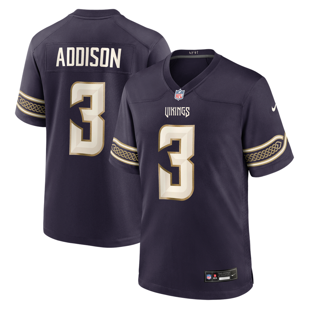 Jordan Addison Minnesota Vikings 2026 Rivalries Collection Game Jersey - Purple
