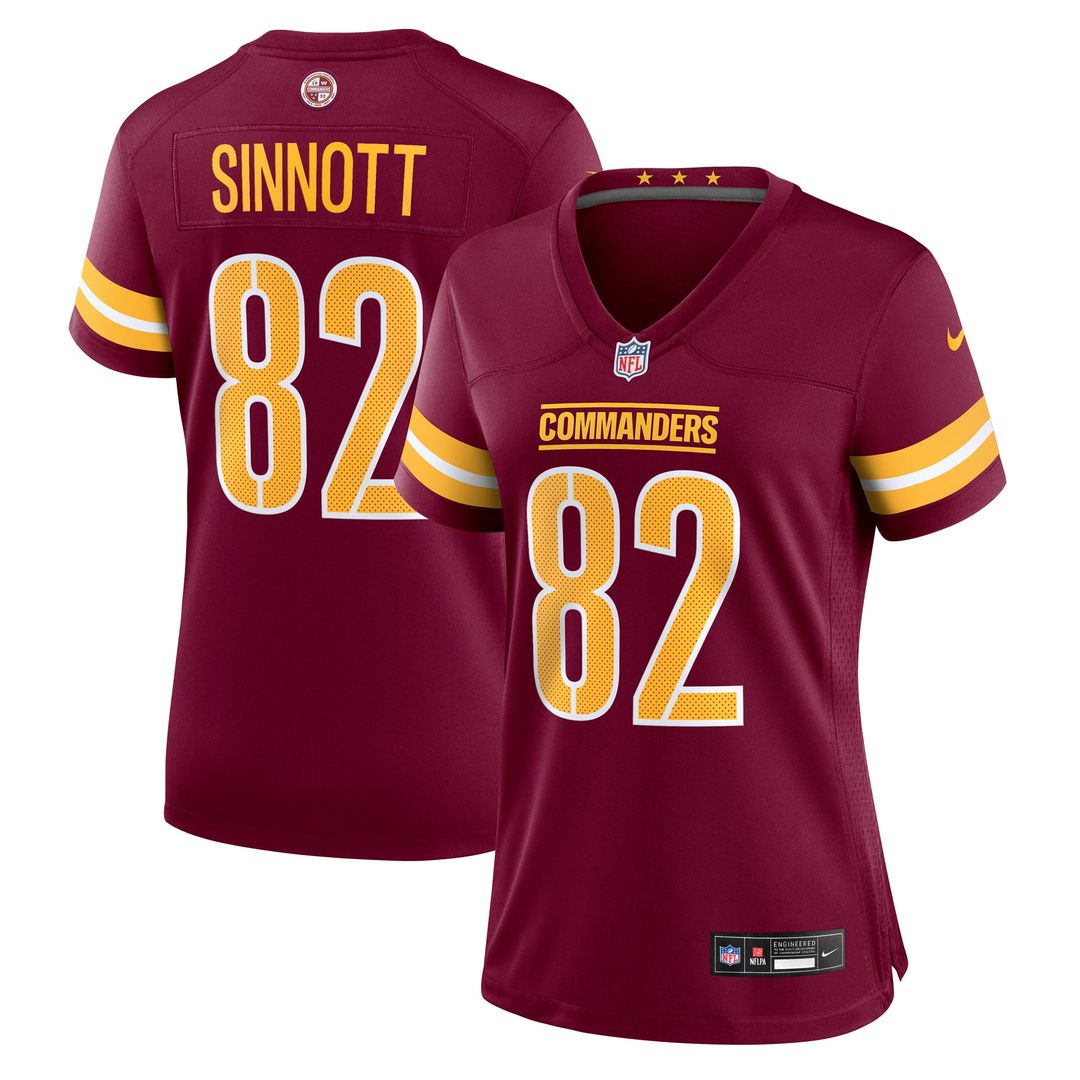 Ben Sinnott Washington Commanders Women's Team Game Jersey - Burgundy