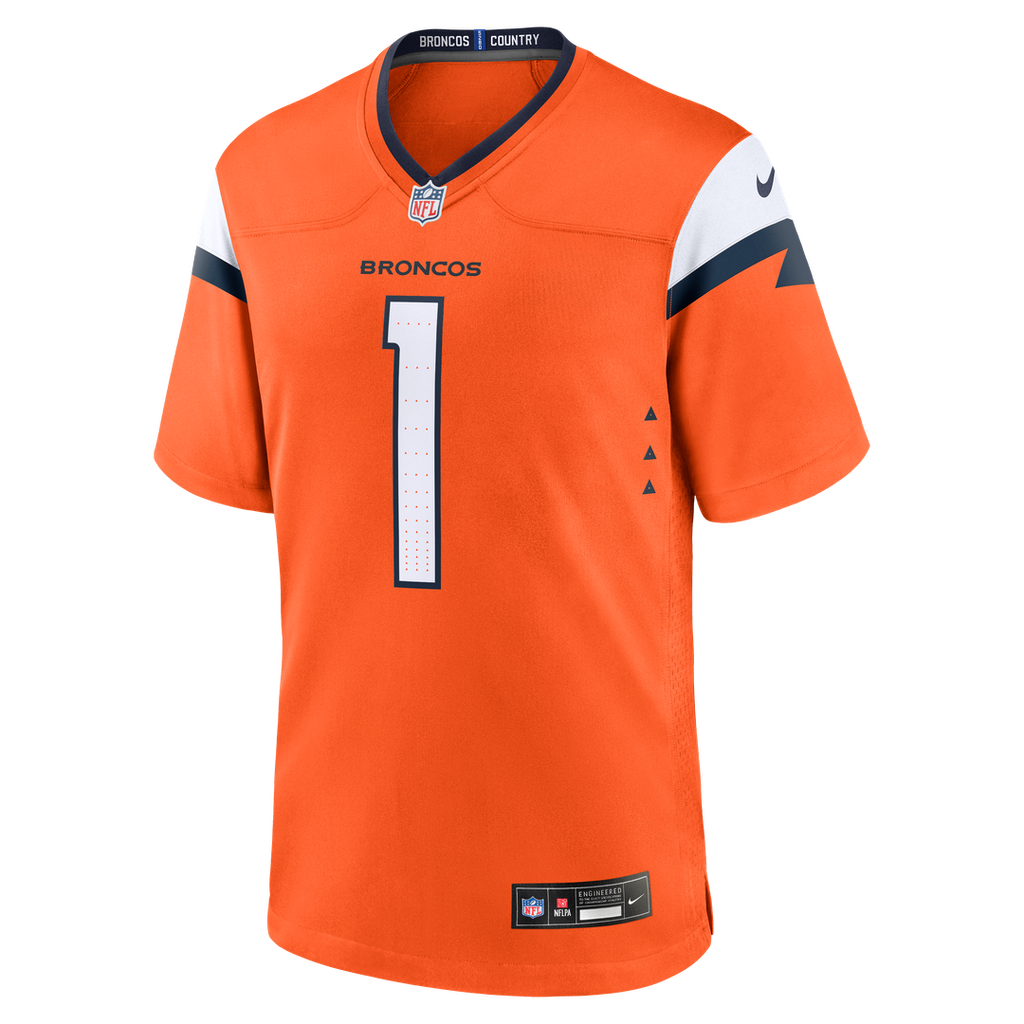 Denver Broncos #1 Dad Game Jersey - Orange