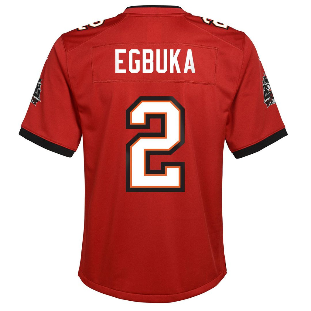 Emeka Egbuka Tampa Bay Buccaneers Youth Alternate Game Jersey - Pewter