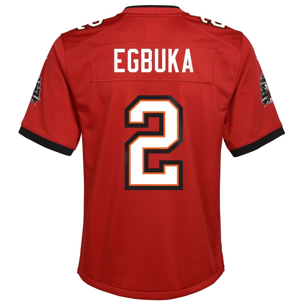 Emeka Egbuka Tampa Bay Buccaneers Youth Alternate Game Jersey - Pewter