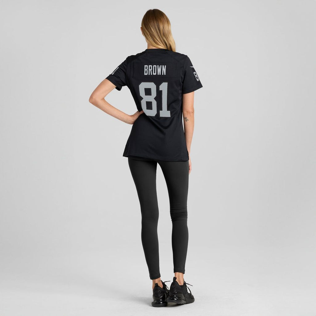 Tim Brown Las Vegas Raiders Women's Game Retired Player Jersey - Black