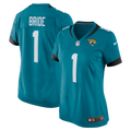 Number 1 Bride Jacksonville Jaguars Women's Game Jersey - Teal