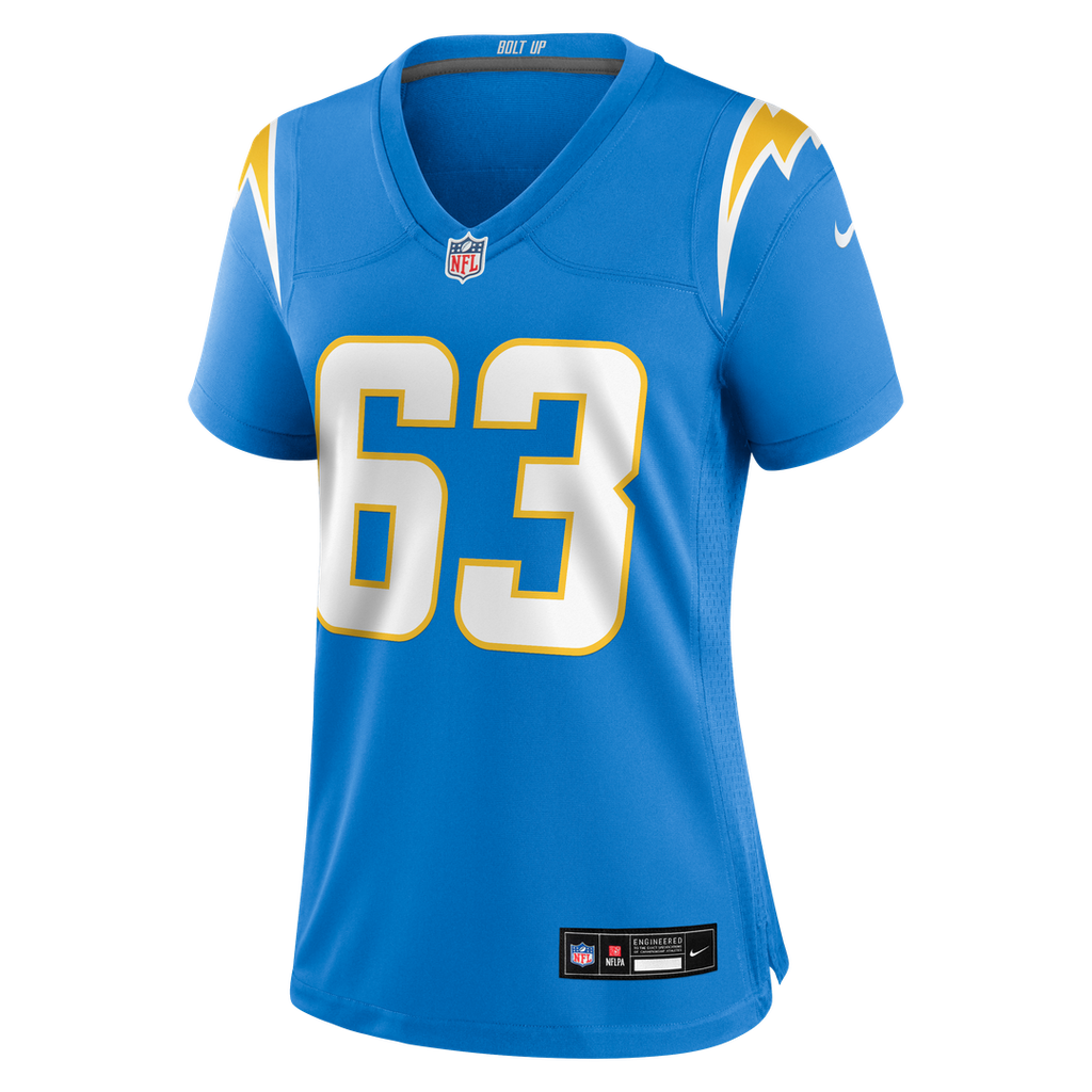 Tyler Biadasz Los Angeles Chargers Women's Team Game Jersey - Powder Blue