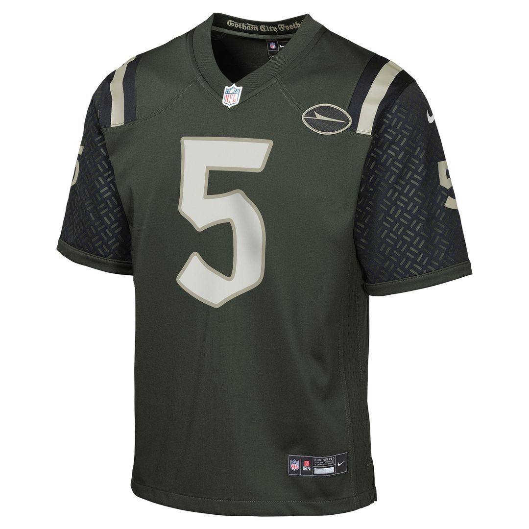 Garrett Wilson New York Jets Youth 2025 Rivalries Collection Game Jersey - Gotham Green