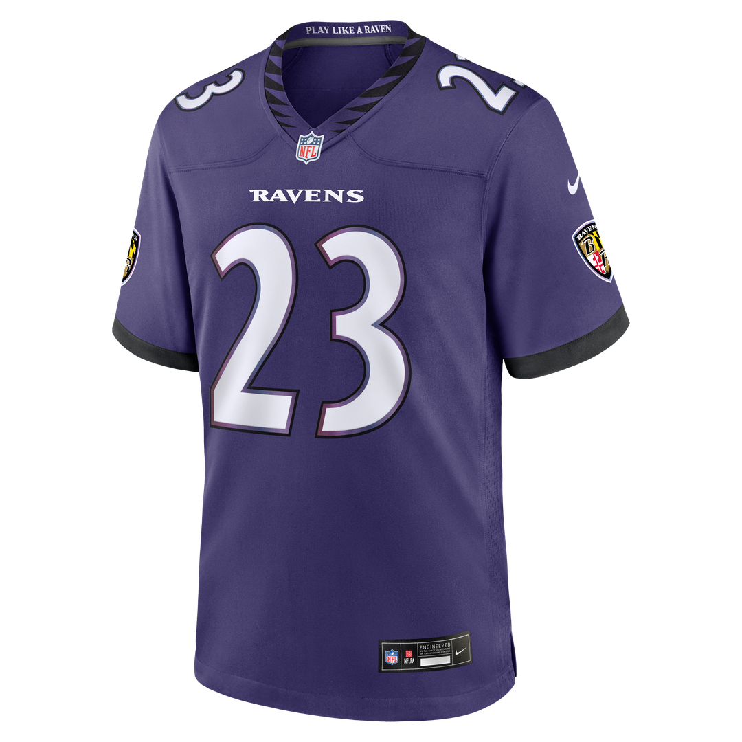 Adam Randall Baltimore Ravens Team Game Jersey - Purple