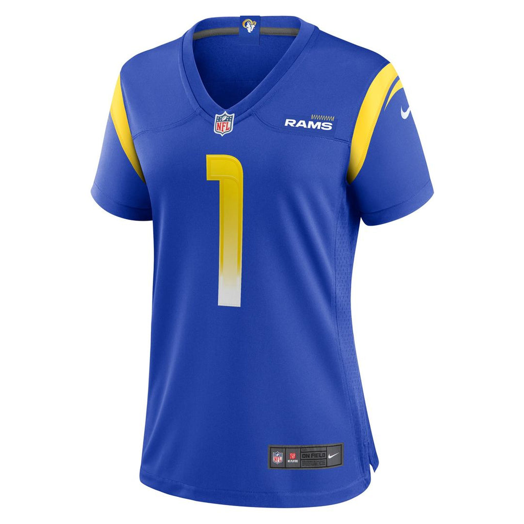 Number 1 Mom Los Angeles Rams Women's Game Jersey - Royal