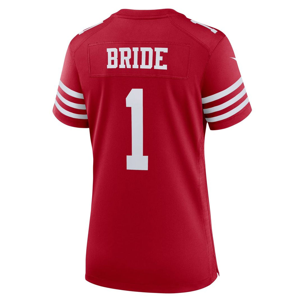 Number 1 Bride San Francisco 49ers Women's Game Jersey - Scarlet