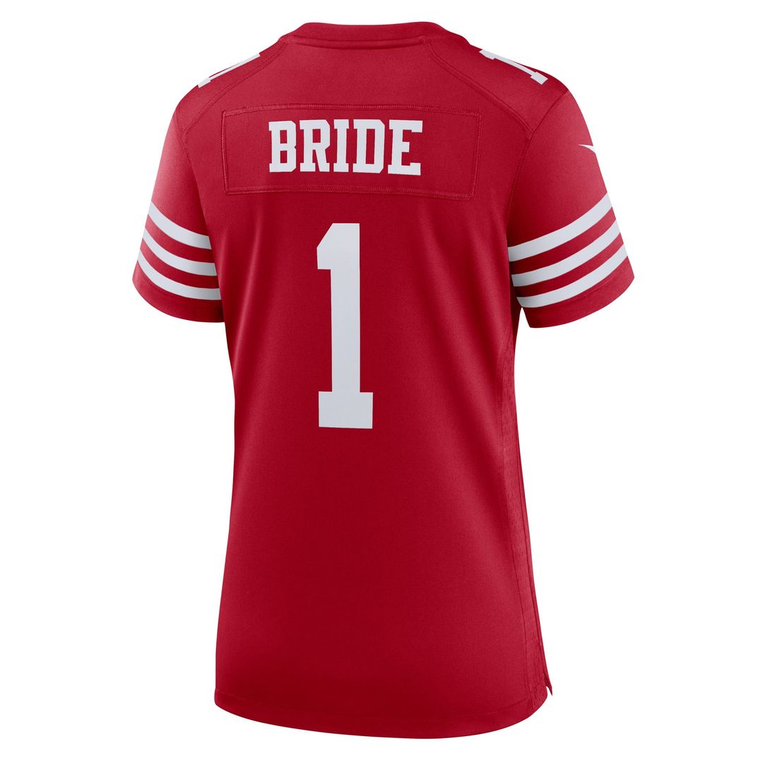 Number 1 Bride San Francisco 49ers Women's Game Jersey - Scarlet