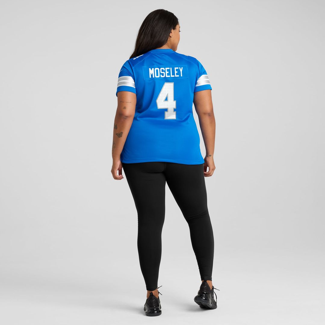 Emmanuel Moseley Detroit Lions Women's Team Game Jersey - Blue