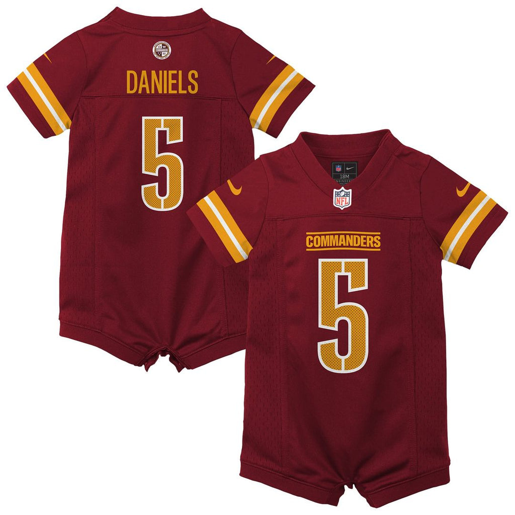Jayden Daniels Washington Commanders Newborn Romper Game Jersey - Burgundy