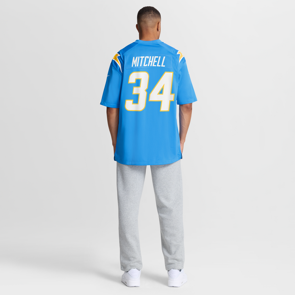 Keaton Mitchell Los Angeles Chargers Team Game Jersey - Powder Blue