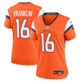 Troy Franklin Denver Broncos Women's Team Game Jersey - Orange
