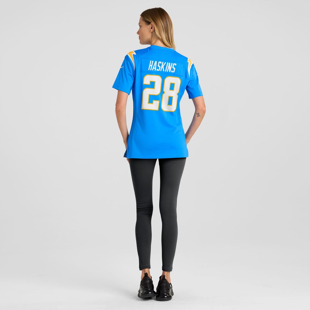 Hassan Haskins Los Angeles Chargers Women's Game Jersey - Powder Blue