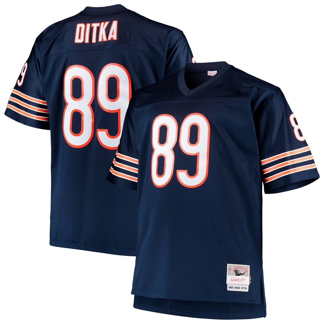 Mike Ditka Chicago Bears Big & Tall 1966 Retired Player Replica Jersey - Navy