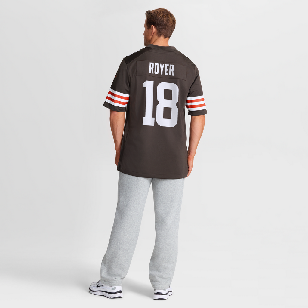 Joe Royer Cleveland Browns Game Jersey - Brown