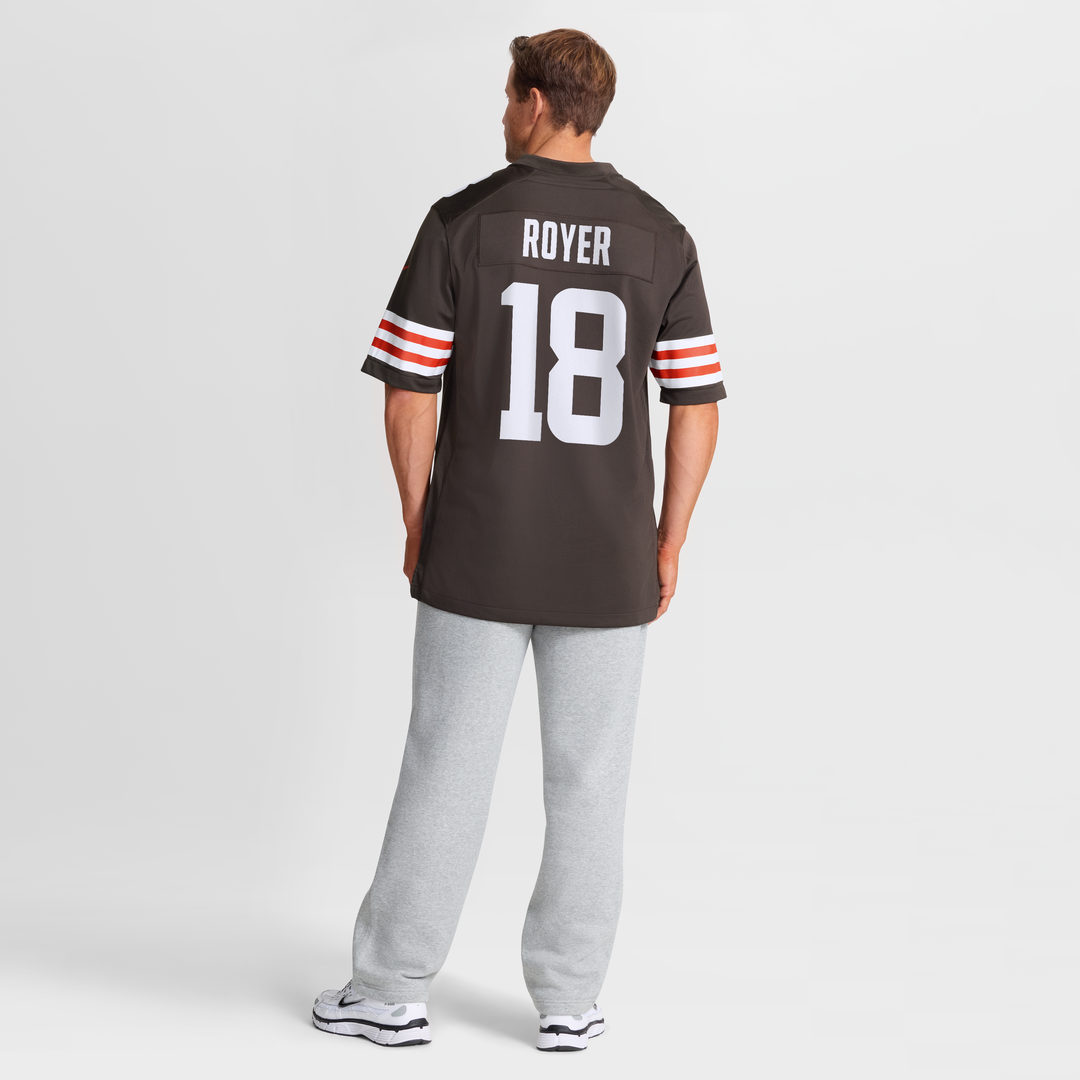 Joe Royer Cleveland Browns Game Jersey - Brown