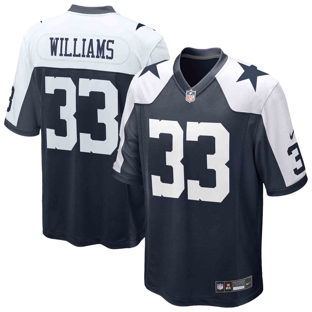 Javonte Williams Dallas Cowboys Alternate Game Jersey - Navy