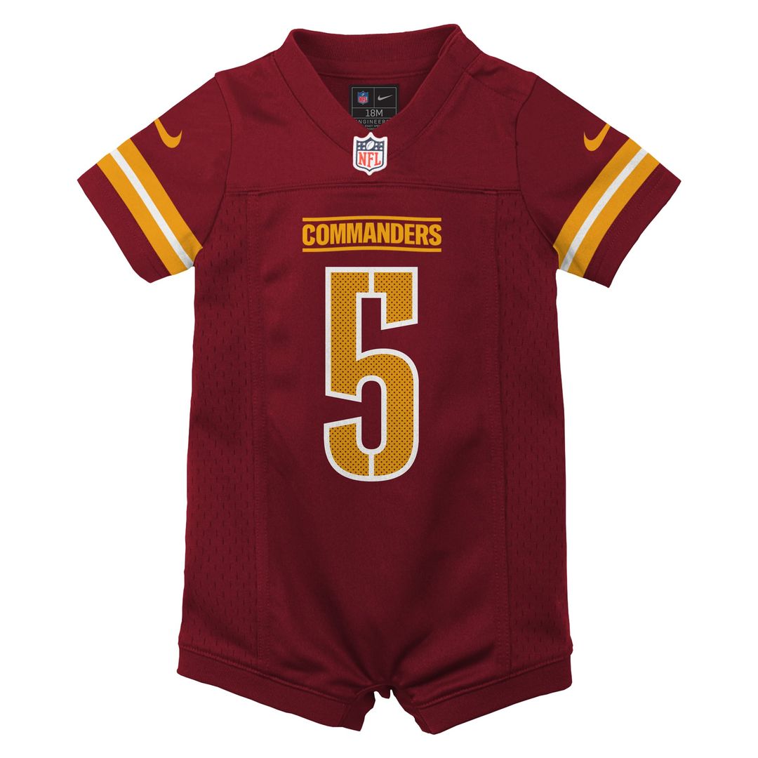 Jayden Daniels Washington Commanders Newborn Romper Game Jersey - Burgundy
