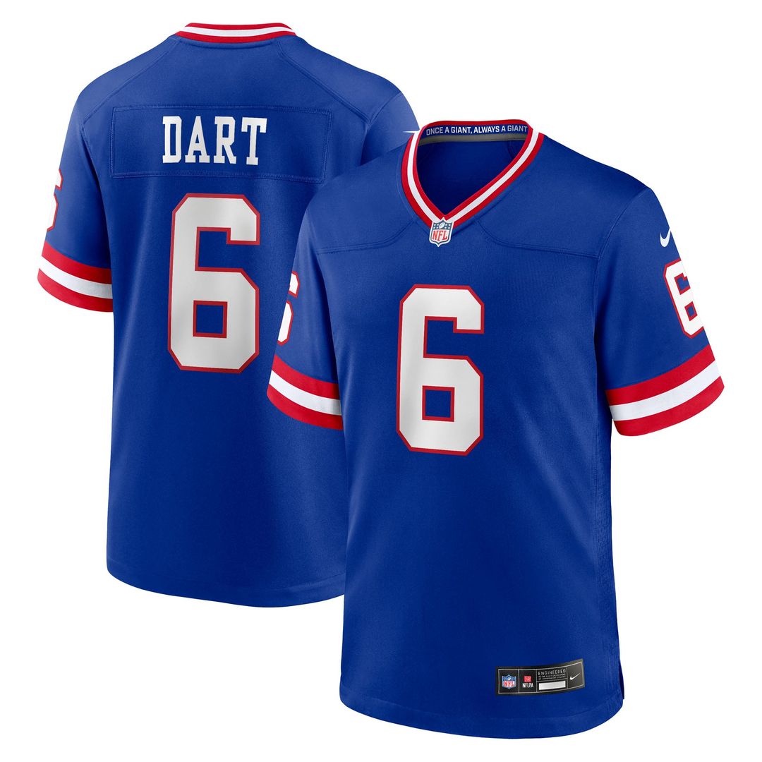 Jaxson Dart New York Giants Alternate 2 Classic Game Jersey - Royal