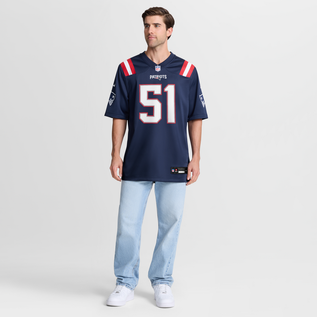 James Hudson New England Patriots Team Game Jersey - Navy