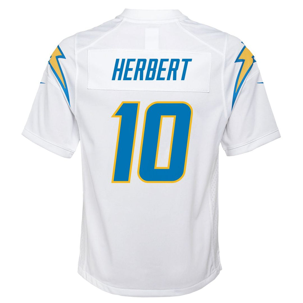 Justin Herbert Los Angeles Chargers Youth Game Jersey - White