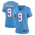 Steve McNair Tennessee Titans Women's Oilers Throwback Retired Player Game Jersey - Light Blue