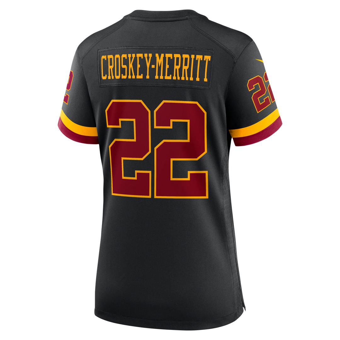 Jacory Croskey - Merritt Washington Commanders Women's Hail Raiser Alternate Game Jersey - Black