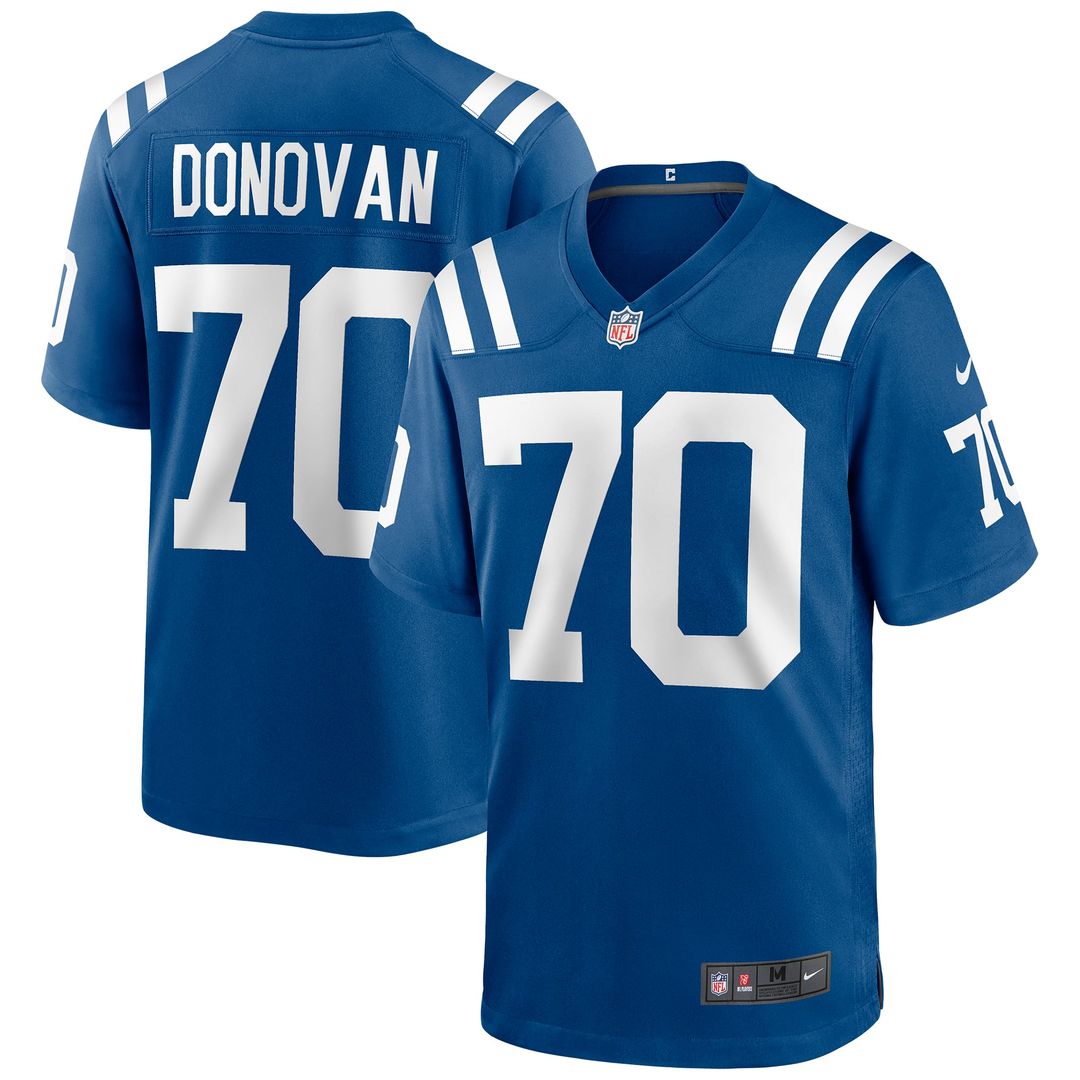 Art Donovan Indianapolis Colts Game Retired Player Jersey - Royal