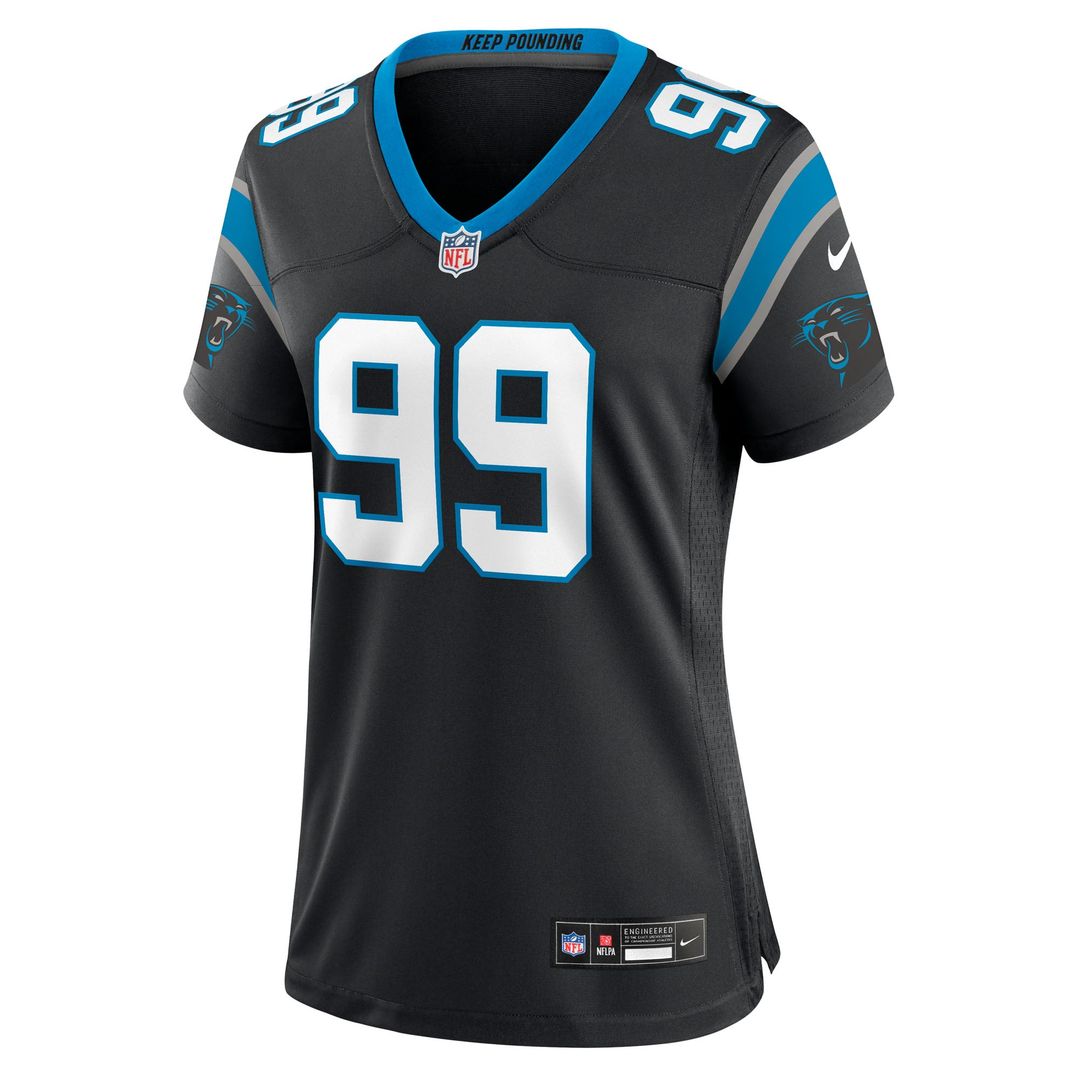 Tershawn Wharton Carolina Panthers Women's Team Game Jersey - Black