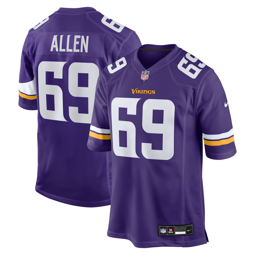 Jared Allen Minnesota Vikings Retired Player Game Jersey - Purple