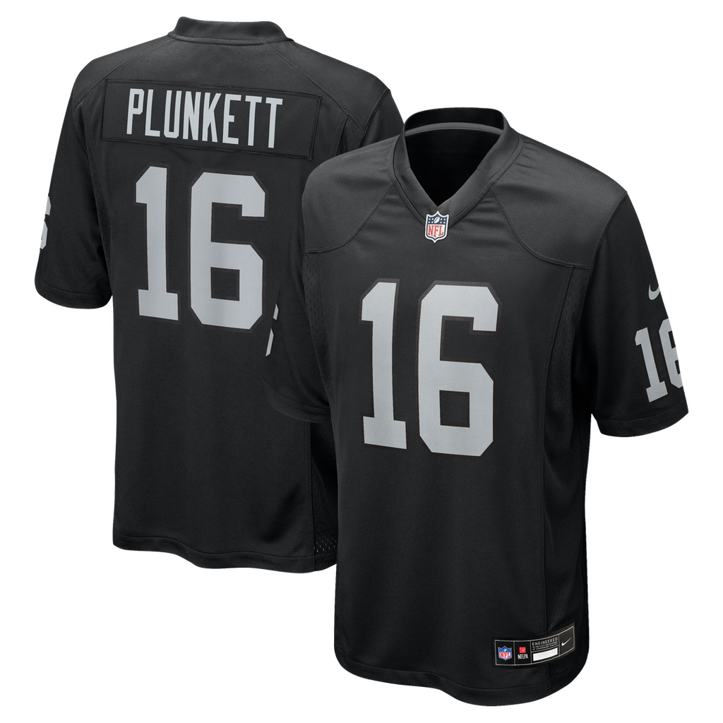 Jim Plunkett Las Vegas Raiders Game Retired Player Jersey - Black