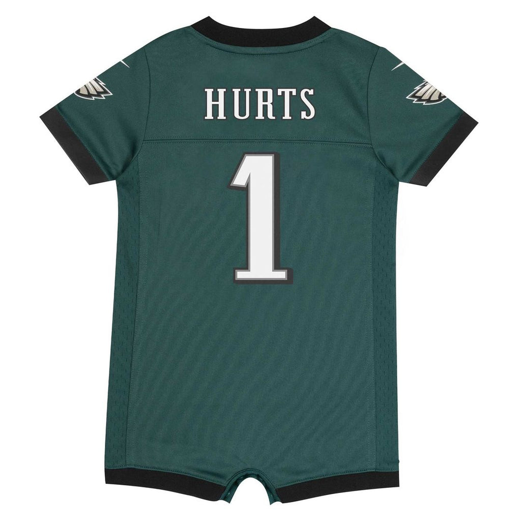 Jalen Hurts Philadelphia Eagles Newborn Romper Game Jersey - Midnight Green