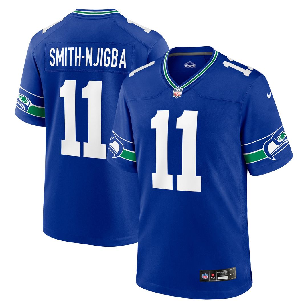 Jaxon Smith - Njigba Seattle Seahawks Game Jersey - College Navy
