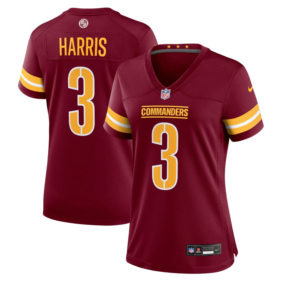 Will Harris Washington Commanders Women's Team Game Jersey - Burgundy