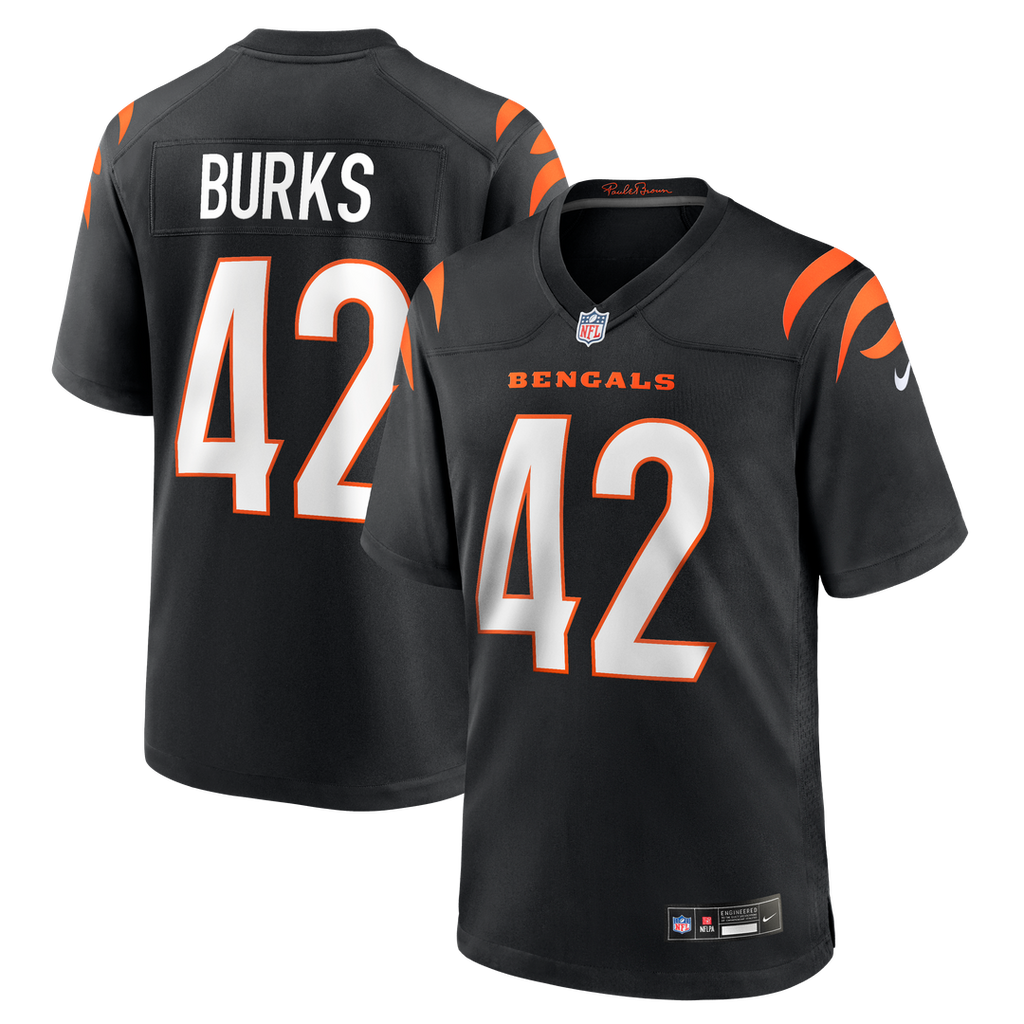 Oren Burks Cincinnati Bengals Team Game Jersey - Black