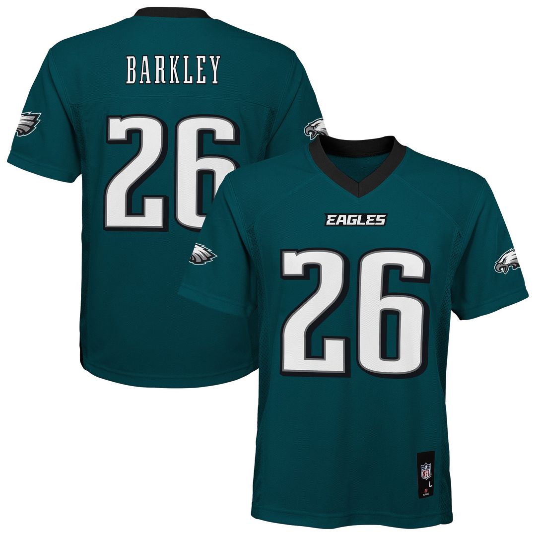 Saquon Barkley Philadelphia Eagles Outerstuff Youth Team Replica Jersey - Midnight Green