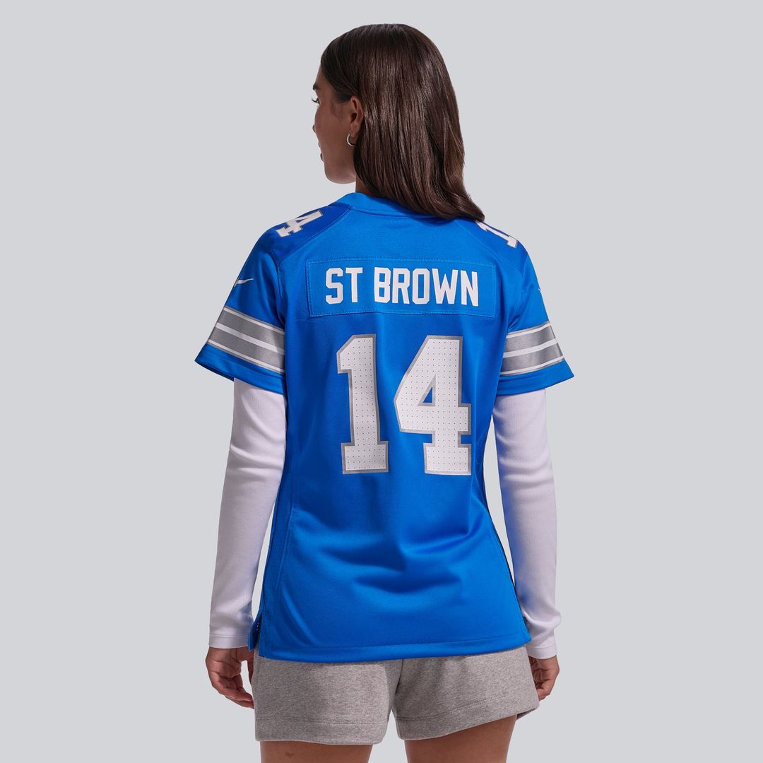 Amon - Ra St. Brown Detroit Lions Women's White Game Jersey - White