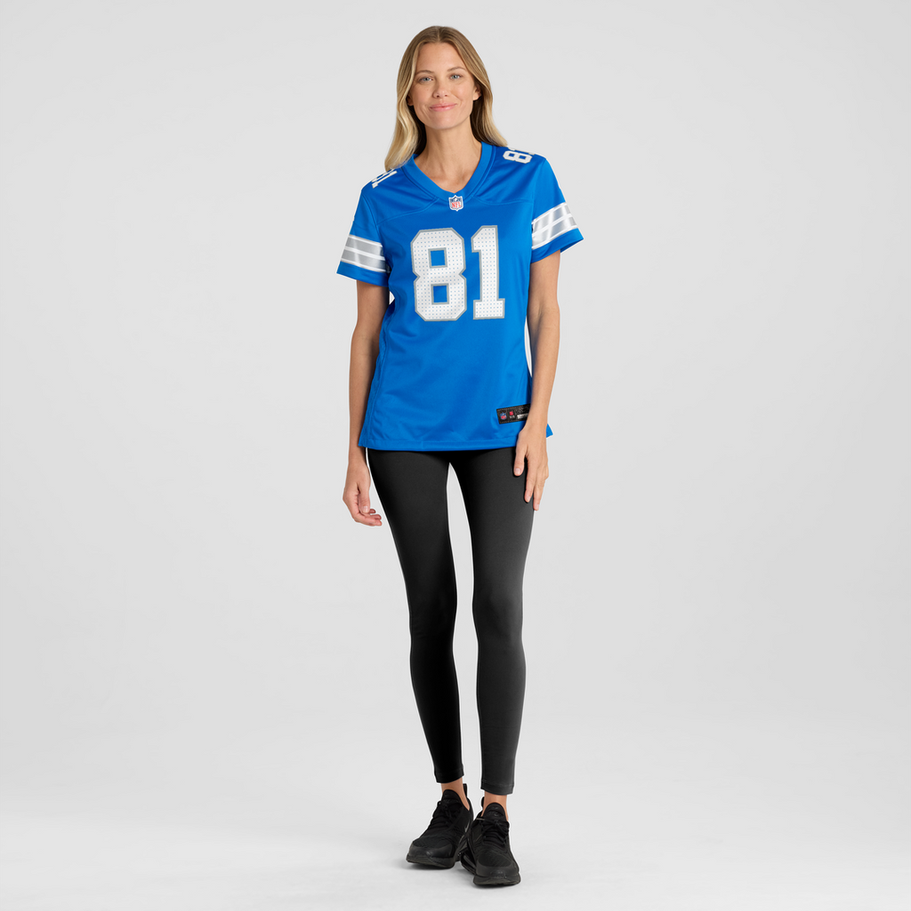 Calvin Johnson Detroit Lions Women's Team Retired Game Jersey - Blue
