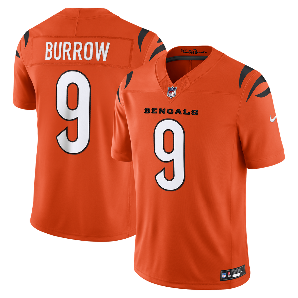 Joe Burrow Cincinnati Bengals Alternate Vapor F.U.S.E. Stitched Limited Jersey - Orange