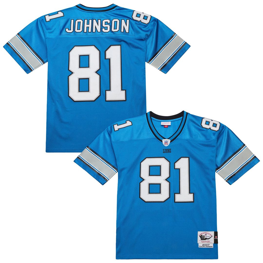 Calvin Johnson Detroit Lions 2007 Authentic Throwback Jersey - Black