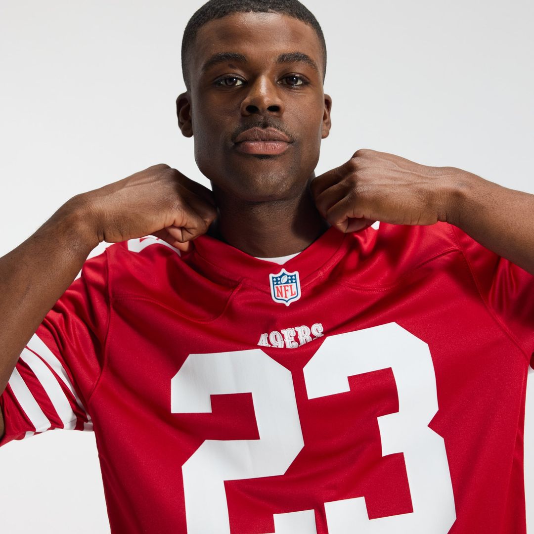Christian McCaffrey San Francisco 49ers Game Player Jersey - Scarlet