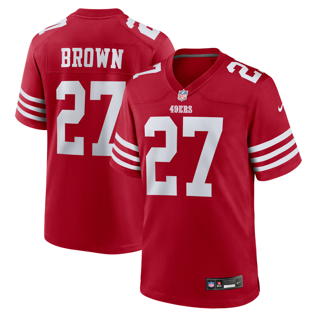 Ji'Ayir Brown San Francisco 49ers Team Game Jersey - Scarlet