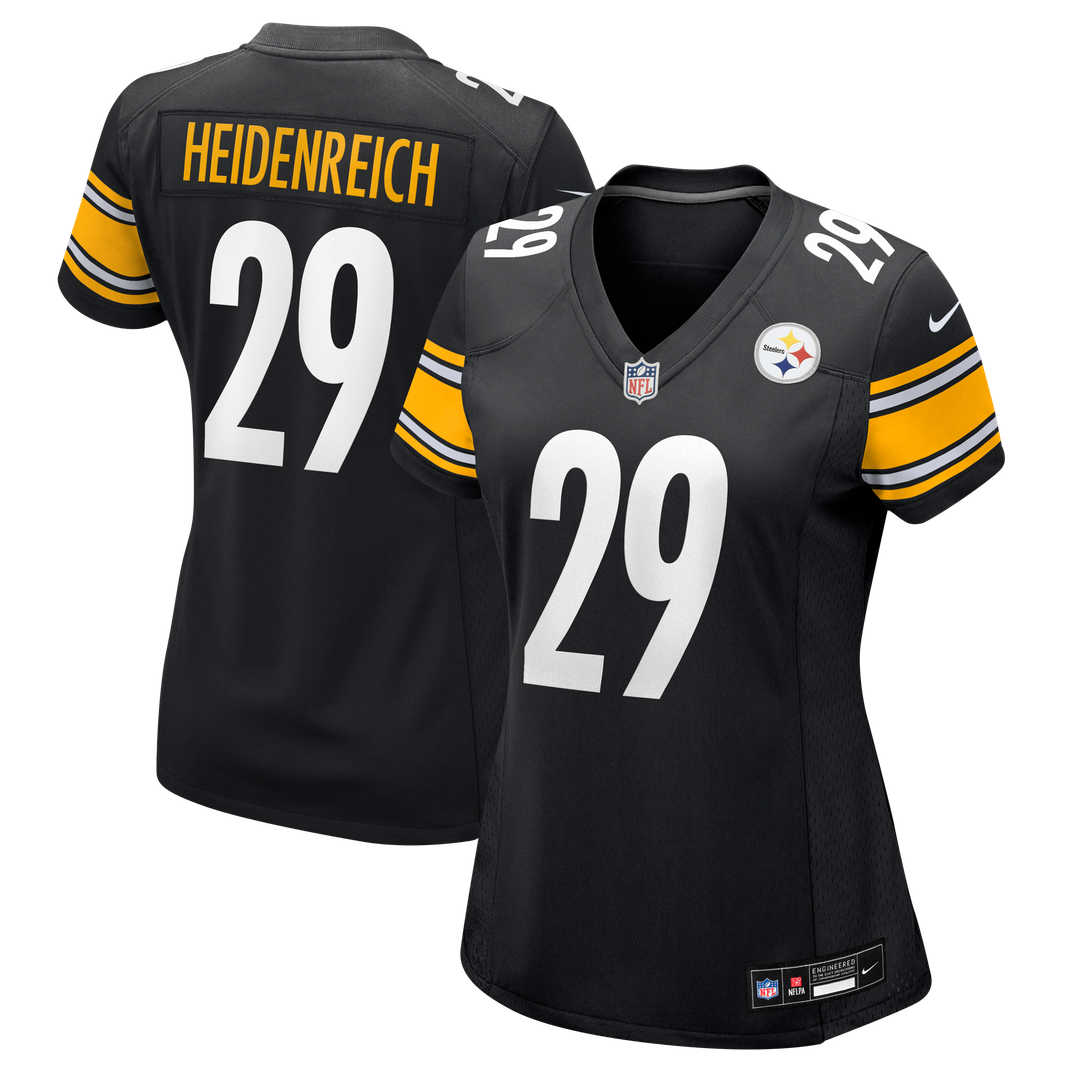 Eli Heidenreich Pittsburgh Steelers Women's Team Game Jersey - Black