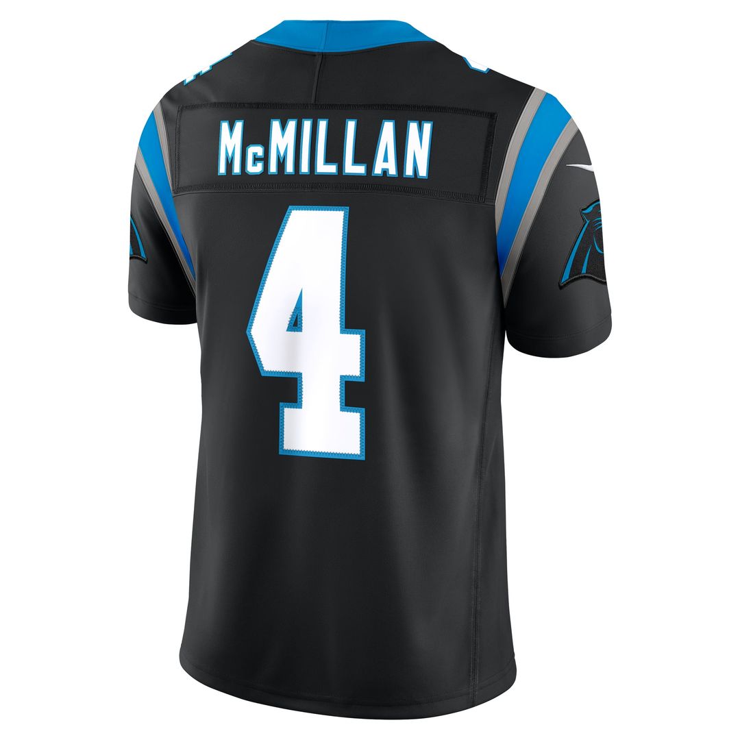 Tetairoa McMillan Carolina Panthers Team Vapor F.U.S.E. Stitched Limited Jersey - Black