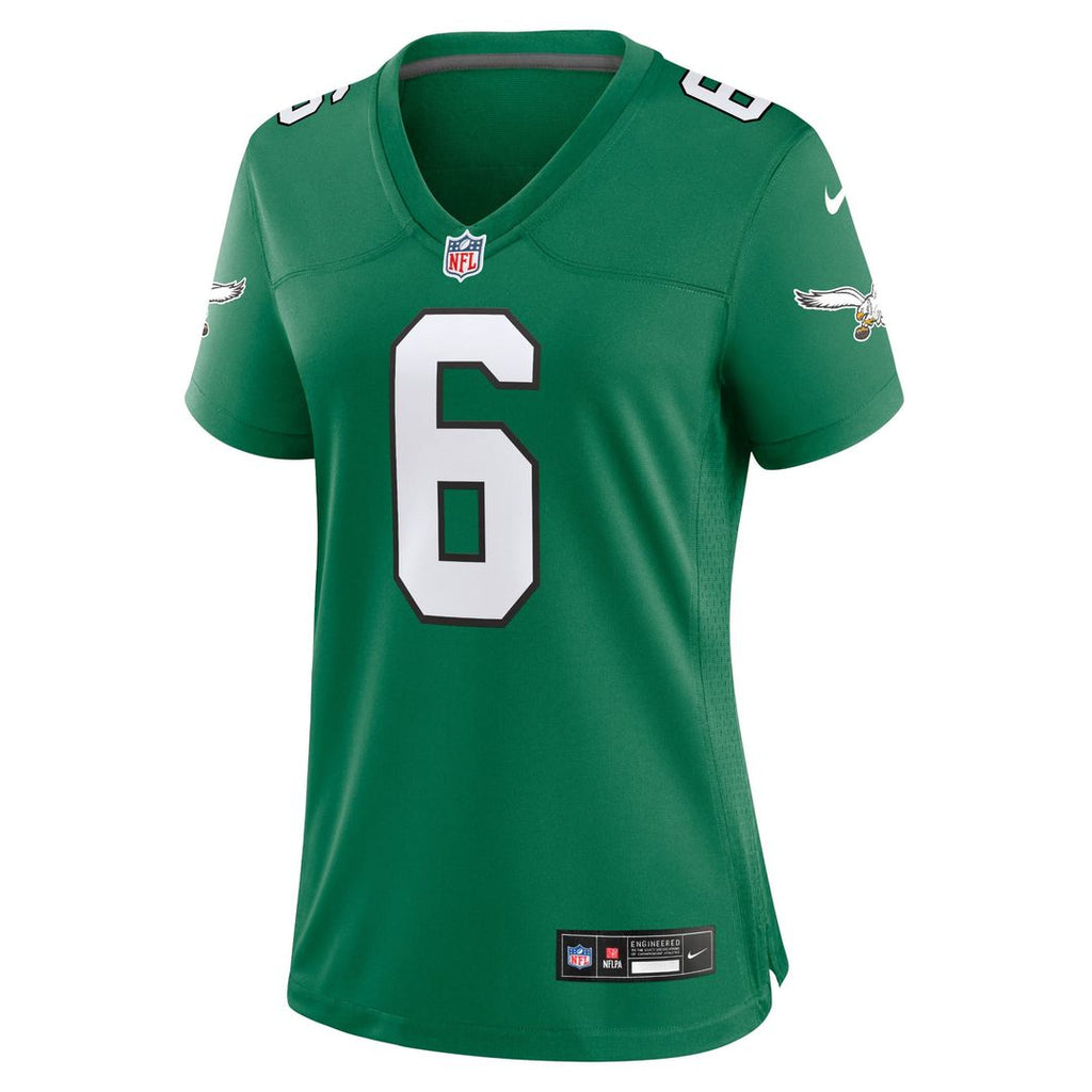 DeVonta Smith Philadelphia Eagles Women's Team Game Jersey - Midnight Green