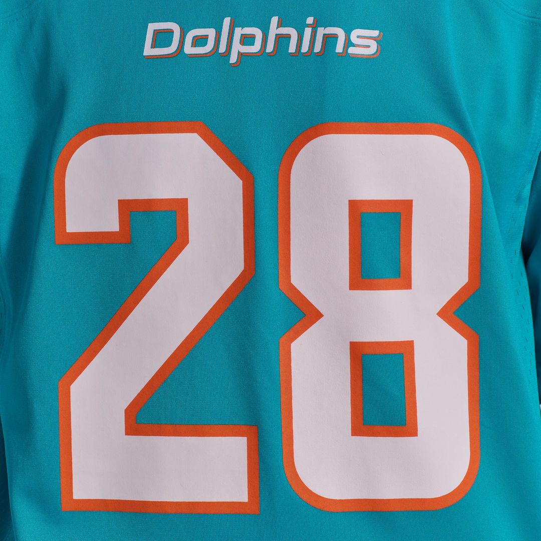 De’Von Achane Miami Dolphins Player Game Jersey - Aqua