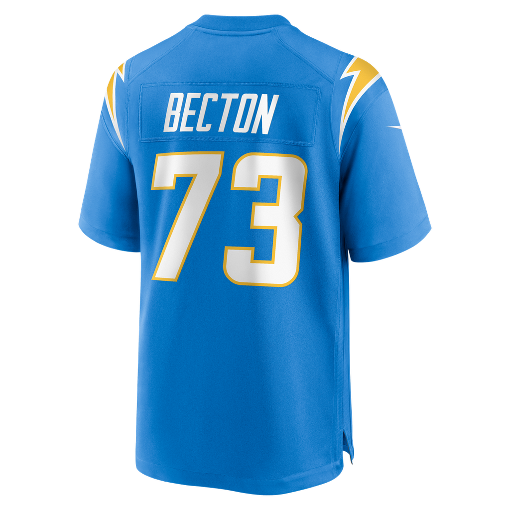 Mekhi Becton Los Angeles Chargers Team Game Jersey - Powder Blue