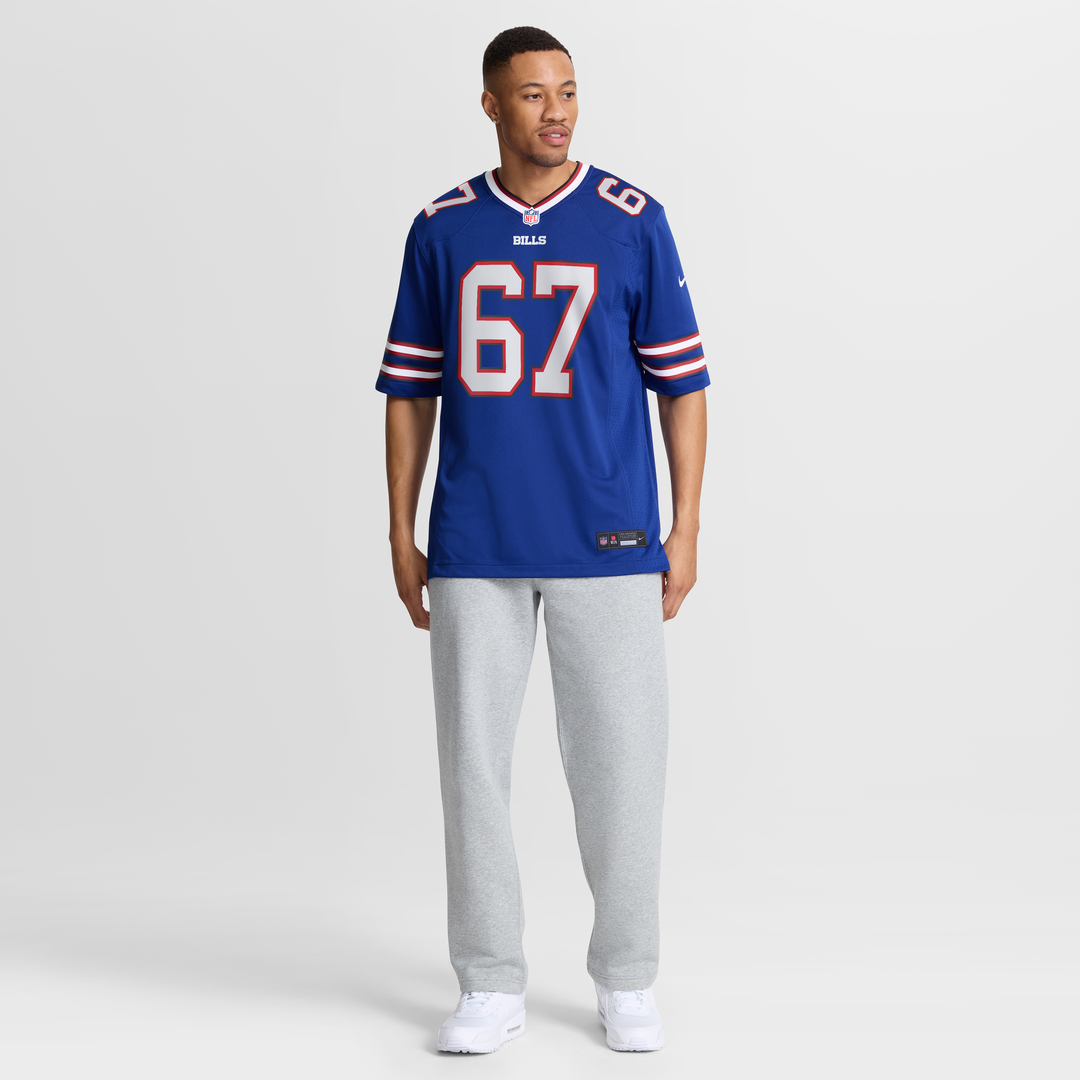 Kent Hull Buffalo Bills Game Retired Player Jersey - Royal